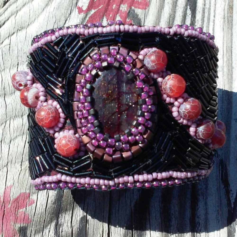 Native American Labradorite cuff bracelet